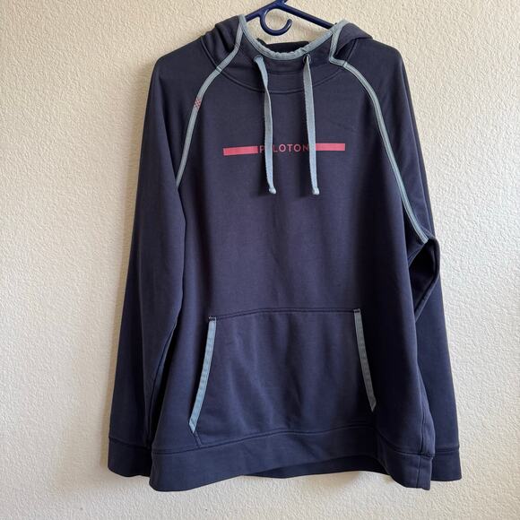 Rhone x Peloton Other - Rhone x Peloton Spellout Logo Cycling Pullover Athletic Hoodie Navy Blue Men XL